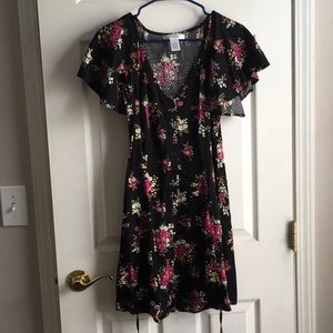 Little Black Flower Dress